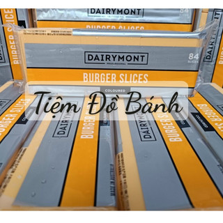 Phô mai lát burger cheese slice dairymont 84 lát pack 1kg - nhập khẩu úc