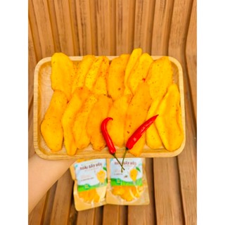 Xoài Sấy Dẻo Muối Ớt Nguyên Miếng 500g , Đặc Biệt Vị Chua Cay, Mềm Dẻo, Không Xơ - Ăn Vặt Bom Bom