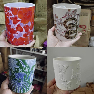 Ly gốm sứ dáng trụ 8-10cm