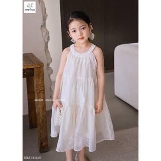 Váy Melisa cổ yếm trắng