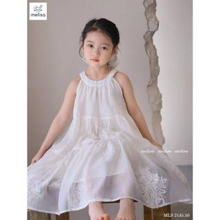 Váy Melisa cổ yếm trắng