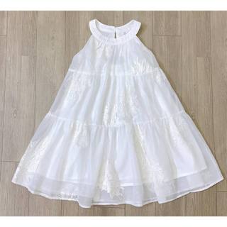 Váy Melisa cổ yếm trắng