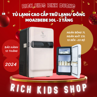 Tủ lạnh mini trữ sữa trữ đông cho bé và mẹ moazbebe mb083-dung tích 30l-mẫu 2024