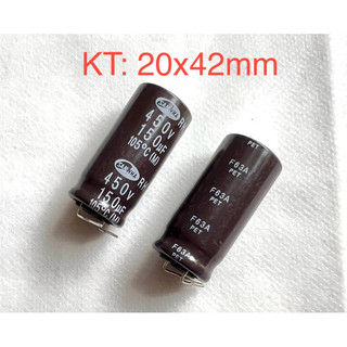 Tụ nguồn 450v 150uf kt: 20x42mm hãng samyoung