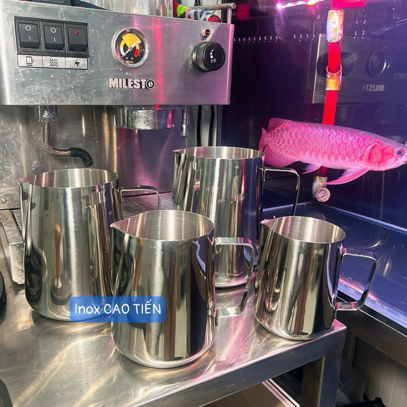 Ca đánh sữa đủ size - Ca pha chế Inox 304