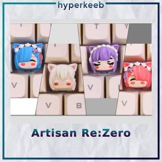 Artisan lobo keycap re:zero ram rem emilia echidna, keycap trang trí bàn phím cơ | hyperkeeb