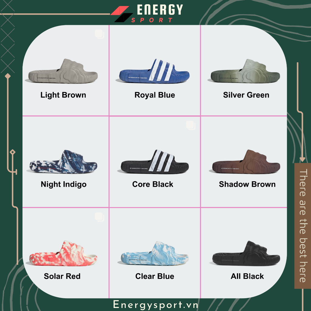 Dép Đúc Unisex Adilette 22 Slides (Tổng Hợp Các Màu)