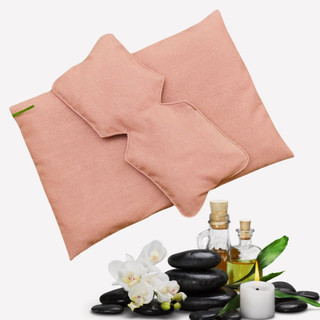 combo túi chườm mắt + gối chườm bụng giảm đau bụng kinh, lưng, cổ vai gáy