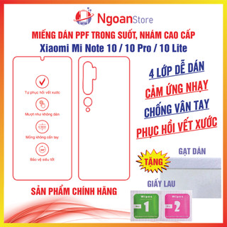Miếng dán ppf xiaomi mi note 10 / 10 pro / 10 lite chống vân tay phục hồi vết xước - ngoan store