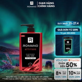 Dầu gội cao cấp Romano Attitude 900g