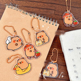 Móc khoá nhựa Acrylic hình gấu nâu Capybara