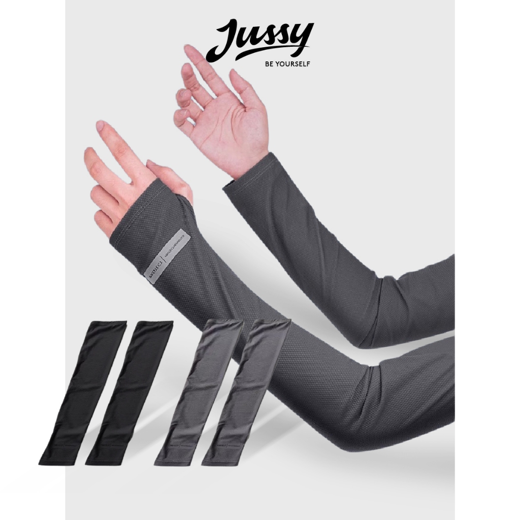 Ống Găng Tay Chống Nắng Nam Nữ Trơn Màu Basic JG21 Jussy Official Găng Tay Nam Vải Chống Tia UV UPF50+ Siêu Co Dãn