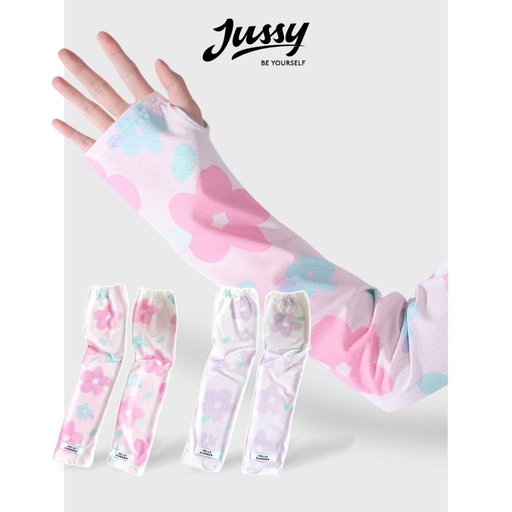 Găng Tay Chống Nắng Nữ Che Full Cánh Tay Chống Tia UV JG20 Jussy Official Ống Tay Che Nắng Dùng Lái Xe, Chạy Bộ, Du Lịch