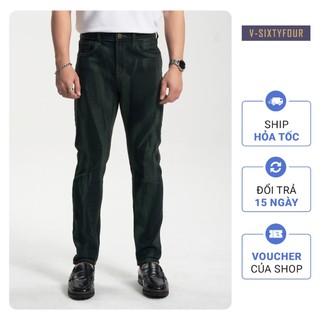 Quần Jeans Nam Dáng Slimfit Lase Họa Tiết Vệt Nước Tự Do V-SIXTYFOUR V64 - 123MD3082F2390
