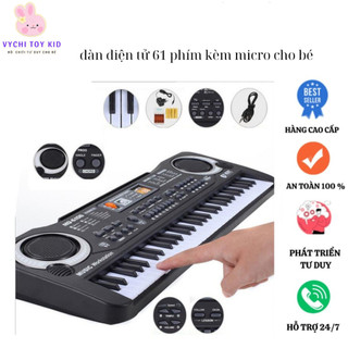 Đàn piano cho bé kết hơp đàn organ, đàn điện tử 61 phím kèm micro cho bé