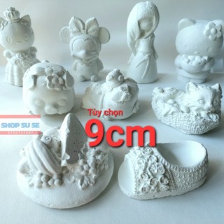 Tượng thạch cao cho bé tô màu - cao khoảng 9 cm.