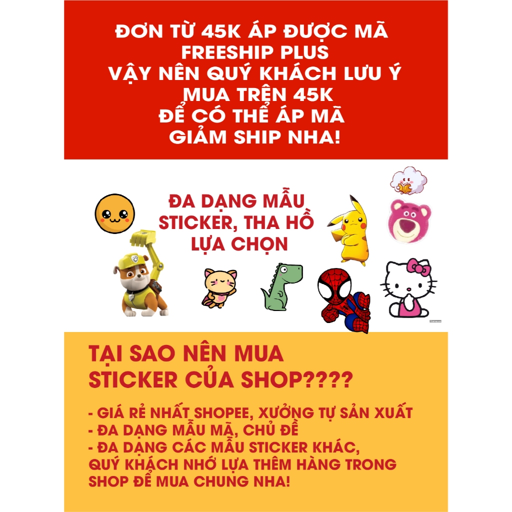 Sticker in tên bé mẫu các phim hoạt hình loppy, ruby dễ thương, xinh xắn, chó cứu hộ, pawpatrol