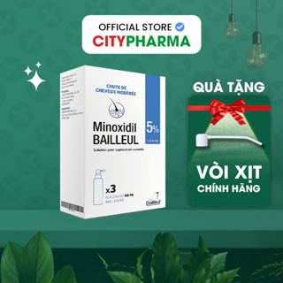 Xịt Mọc Tóc Minoxidil Bailleul 5% Nhập Khẩu Pháp, Kích Thích Mọc Tóc Và Giảm Rụng Tóc Từ City Pharma
