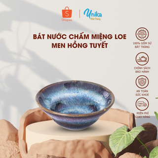 Bát Nước Chấm Miệng Loe Men Hồng Tuyết - Chén Nước Chấm Miệng loe- Gốm Sứ Cao Cấp Bát Tràng