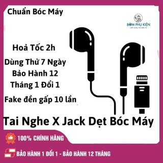 Tai nghe x jack dẹt zin bóc máy chính hãng - bảo hành 12t