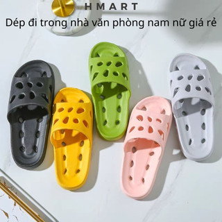 Dép đi trong nhà văn phòng nam nữ giá rẻ Hmart Dép xốp lỗ mang trong nhà tắm đi học đi chơi du lịch bền chống trơn trượt