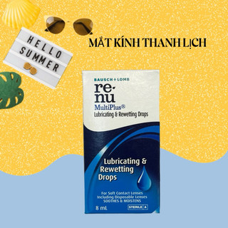 Dung dịch nhỏ mắt khi đeo kính áp tròng Renu Rewetting Drops 8ml