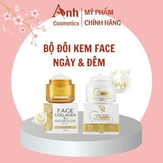 Combo Kem Face Collagen X3 Mẫu Mới Đông Trùng Hạ Thảo  Trắng Da Xoá Nám Tàn Nhang Mụn Thâm