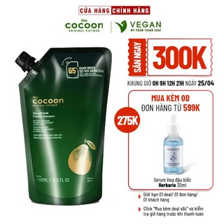 Túi Refill - Dầu gội bưởi pomelo Cocoon giúp giảm gãy rụng và làm mềm tóc 500ml - Mỹ phẩm thuần chay