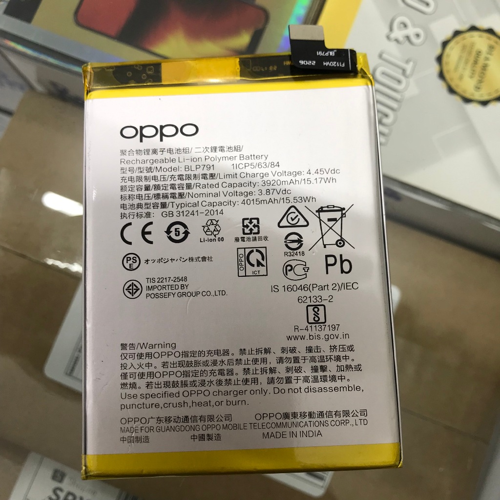 Pin Oppo Reno 4 BLP791 bảo hành đổi mới