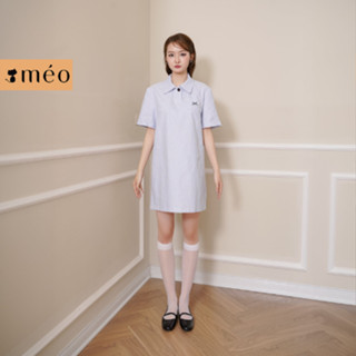  Váy Mini Cherub Méo shop thiết kế đầm sơ mi cách điệu dáng suông kẻ sọc xanh xinh xắn 