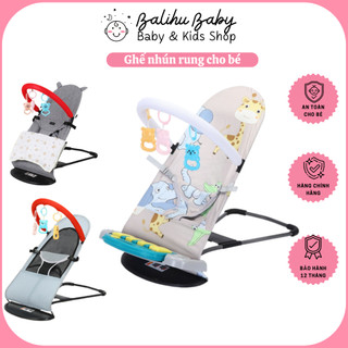 Ghế nhún rung chống võng lưng cho trẻ đa năng cho bé, Ghế nhún chất liệu cotton thoáng mát an toàn.