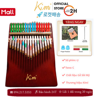 Đàn kalimba Kimi 17 phím gỗ hoa hồng Gabon nguyên khối Mahogany KIMI - M17001