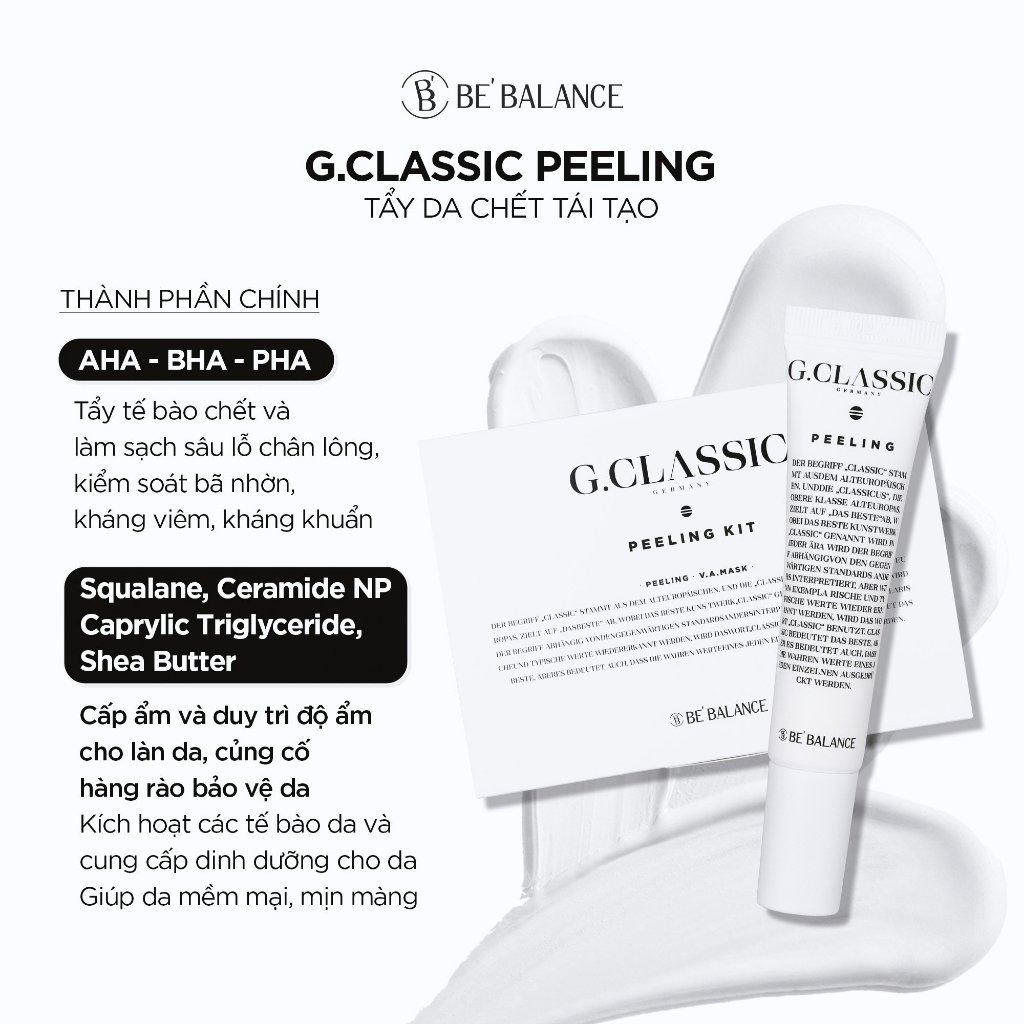 (G13) 1 Tuýp Tinh Chất Be'Balance G.CLASSIC PEELING KIT giúp Tái Sinh Làn Da Đa Tầng 12ml