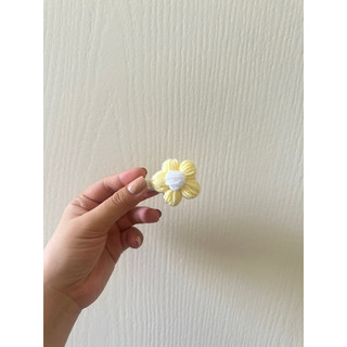 Kẹp tóc hoa len-kẹp mỏ vịt handmade-phụ kiện tóc