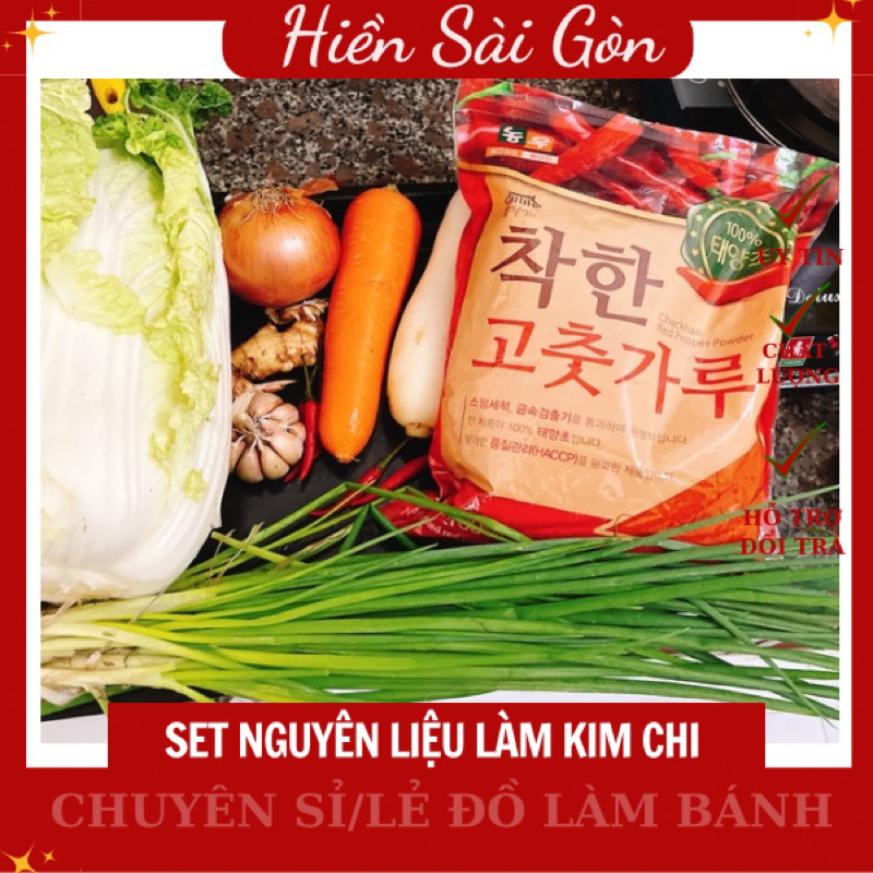 set nguyên liệu làm kimchi