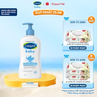 Sữa tắm gội dịu lành cho bé CETAPHIL BABY GENTLE WASH & SHAMPOO 400ML