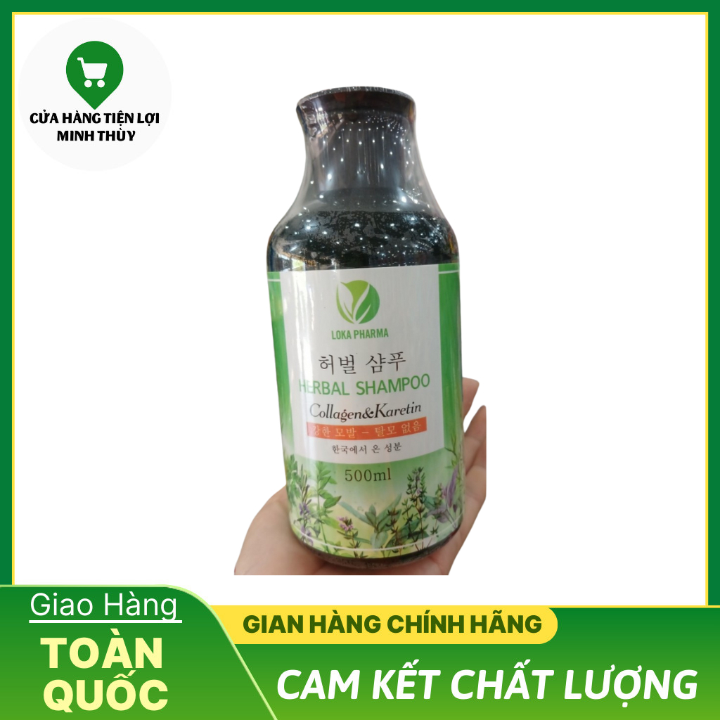 Dầu Gội Thảo Dược Collagen Karetin - Giúp Sạch Tóc Sạch Da Đầu Tặng Kèm Xà Phòng