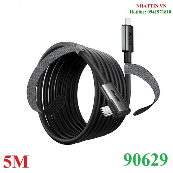 Cáp USB Type-C to Type-C bẻ góc 90 độ dài 5M tốc độ 5Gbps Ugreen 90629 cao cấp