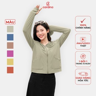 Áo chống nắng nữ CARDINA 1 lớp chất liệu ice text co dãn 4 chiều thấm hút mồ hôi không nhăn không phai màu 4NMF04