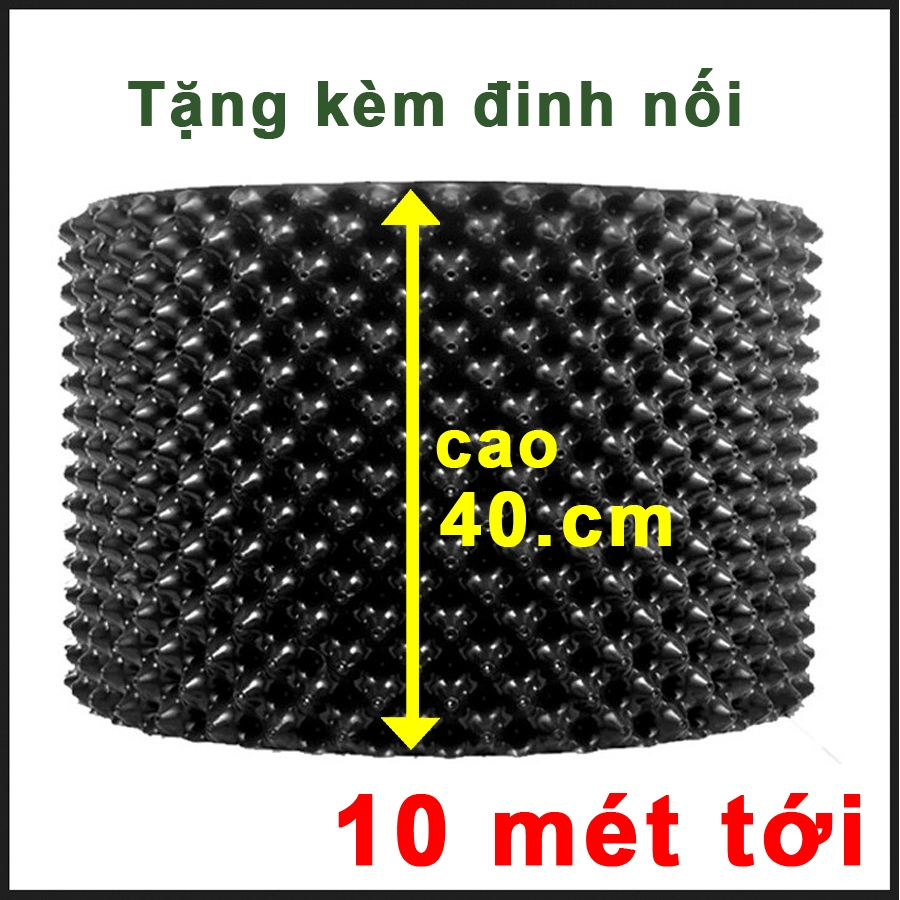 10 MÉT Bầu ươm cây V6 CAO 40CM dày 6mm, cắt theo mét dài khách đặt, tặng ốc vít-77901
