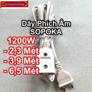 Dây Nguồn Phích Cái - Phích Âm SOPOKA Chịu Tải 1200W Dài 2,3 - 3,9 - 6,5 Mét