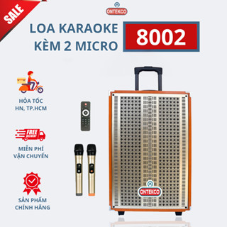 Loa kéo ONTEKCO  8002/Hozing 8002 kèm 2 micro karaoke chuyên nghiệp - Ontek Sài Gòn