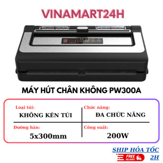 Máy Hút Chân Không Tự Động PW300A Không Kén Túi - Máy Bán Công Nghiệp - Bảo hành 24 tháng.
