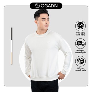  Áo nỉ dài tay nam OGADIN chất liệu nỉ da cá cotton 100% may nổi đường chỉ không xù lông giữ ấm cơ thể tốt 