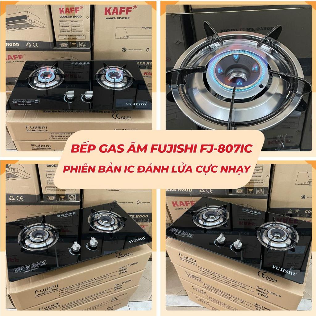 Bếp gas âm FUJISHI FJ-807IC - Đánh lửa IC - Chén đồng lửa xanh tiết kiệm gas - Lắp âm / Để nổi