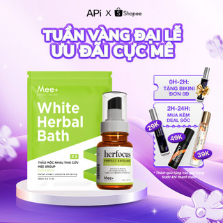 Combo viêm nang lông, dưỡng trắng da body - 1 Tắm trắng 180g + 1 Xịt viêm nang lông HERFOCUS 100ml
