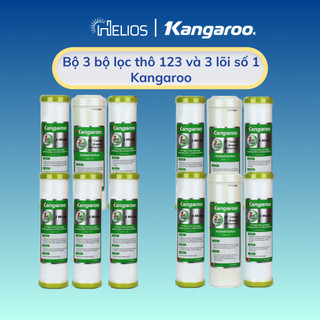 Bộ 12 lõi lọc chính hãng Kangaroo cho máy lọc nước Kangaroo - 3 bộ lọc thô + 3 lõi số 1