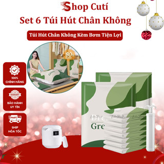 SET 6 TÚI HÚT CHÂN KHÔNG GREEN CẤT CHĂN, QUẦN ÁO TIỆN LỢI