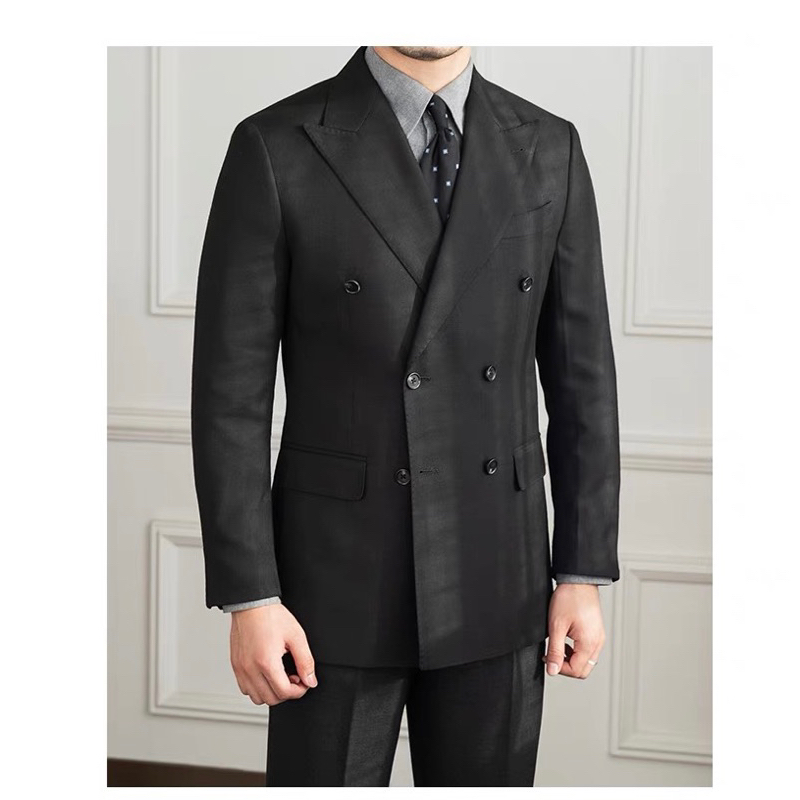 Vest nam 6 cúc đen, Blazer nam đẹp,Bộ suit nam form slim fit, chất vải cao cấp bộ suit nam 6 cúc mầu