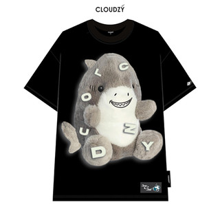 Áo thun nữ nam unisex tay lỡ phông local brand form rộng teen cổ tròn oversize cotton trắng AT SHARK
